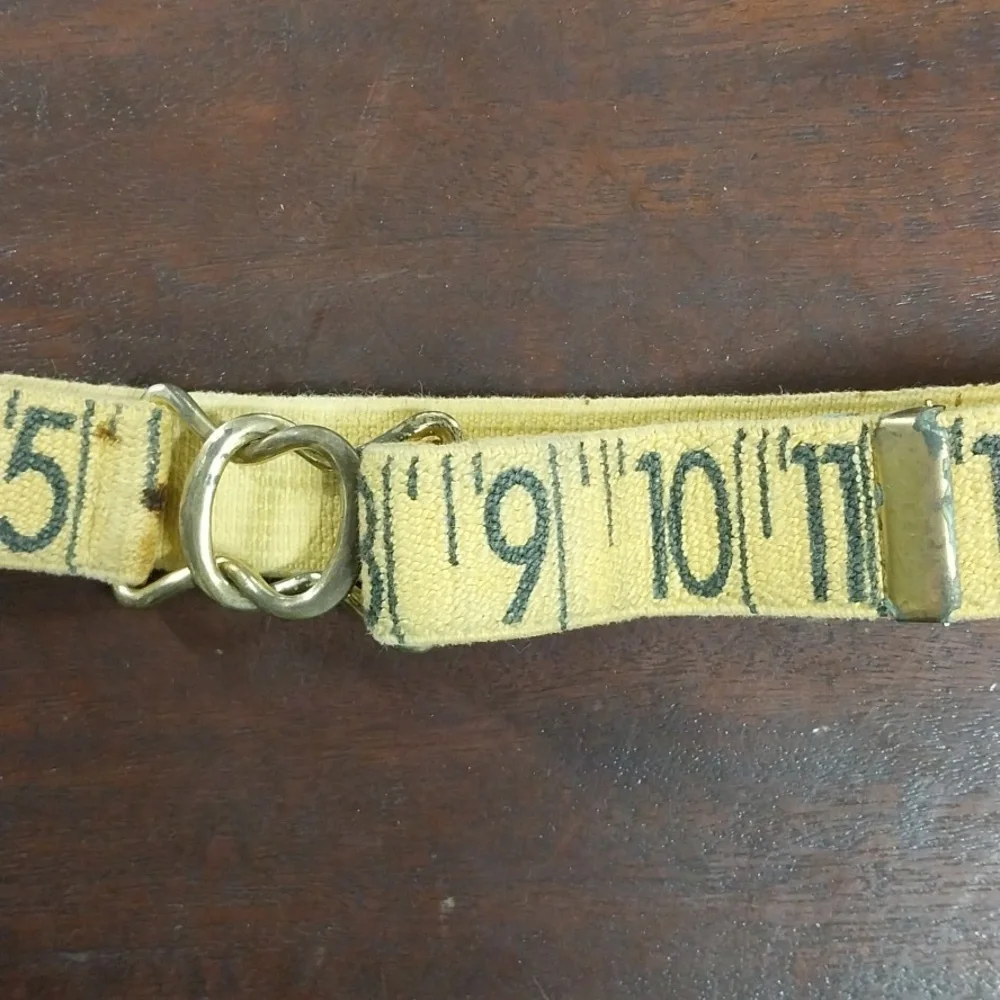 Vintage Yellow Measuring Tape Belt